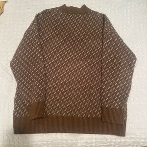DAZY brown sweater with mock neck